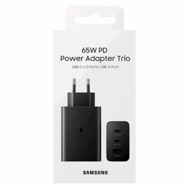 Samsung 65W Power Adapter Trio USB -C & A