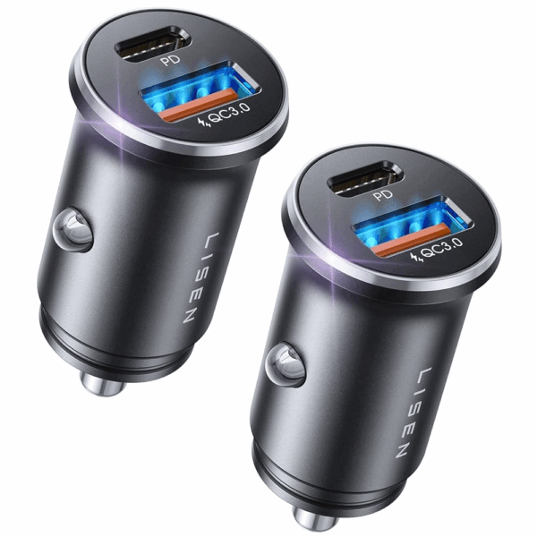 LISEN 48W A+C Car Charger 2 Pack
